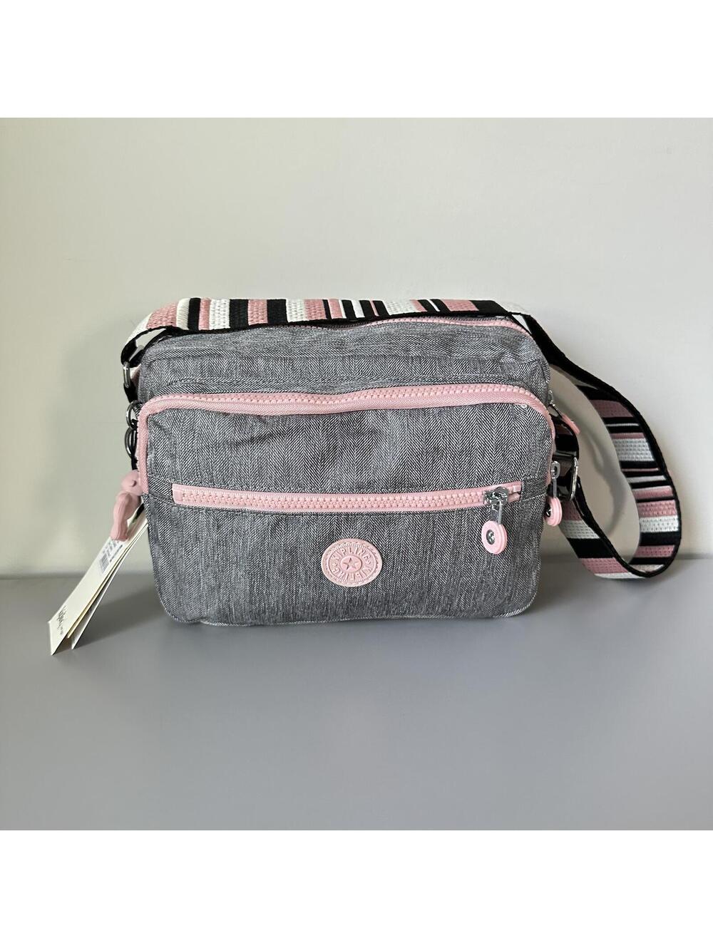 Kipling Deena Crossbody Bag in Fresh Gray Weave NWT